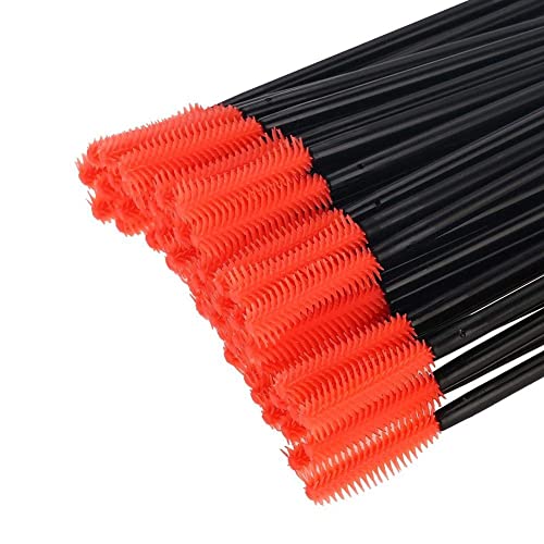 50 Stücke Wimpernbürste, Wegwerfwimper Bürsten Wimpern Silikon Kamm Wimperntusche Applikator Make upschönheits Werkzeug (Halbmondspitze) von Bizzico