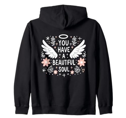You Have A Beautiful Soul Positive Passing Kids Scribble Kapuzenjacke von You Have A Beautiful Soul Positive Kids Scribble