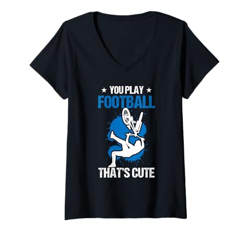 Damen You Play Football That's Cute Mountainbike Downhill Bike T-Shirt mit V-Ausschnitt Damen You Play Football That's Cute Mountainbike Downhill Bike T-Shirt mit V-Ausschnitt von You Play Football That's Cute
