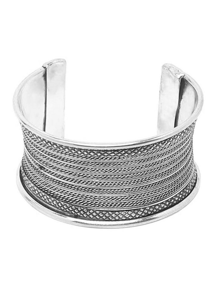 YouBella Armreif Set Oxidiertes Silber Manschetten-Armband Für Frauen & Mädchen (Inhalt der Box: Armband x 1, Langlebige Ausführung, Geeignet für alle Anlässe), Material: Messing, Einstellbar, Modischer Kunstschmuck von YouBella