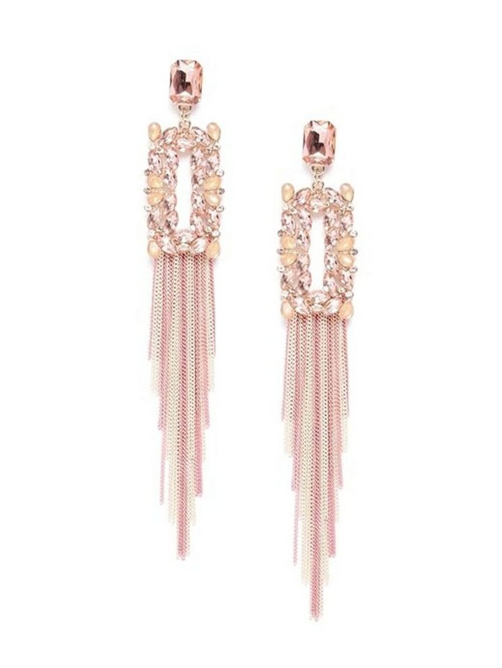 YouBella Ohrhänger-Set Schmuck Ohrringe Kristall Quaste H&madeFür Mädchen & Frauen (Enthaltene Komponenten: 1 Paar Ohrringe, Wedding, Stylish, Party Wear, Fashion, Suitable For All Occasions), Crystal Tassel H&made Ohrringe von YouBella