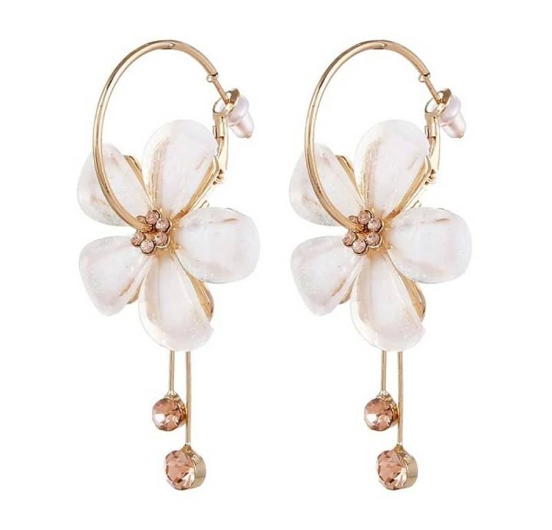 YouBella Ohrring-Set Florale Tropfenohrringe Für Frauen & Mädchen (Inhalt der Packung: Paar Ohrringe x 1, Perfekt für besondere Anlässe und Bürokleidung), Modischer Kunstschmuck von YouBella