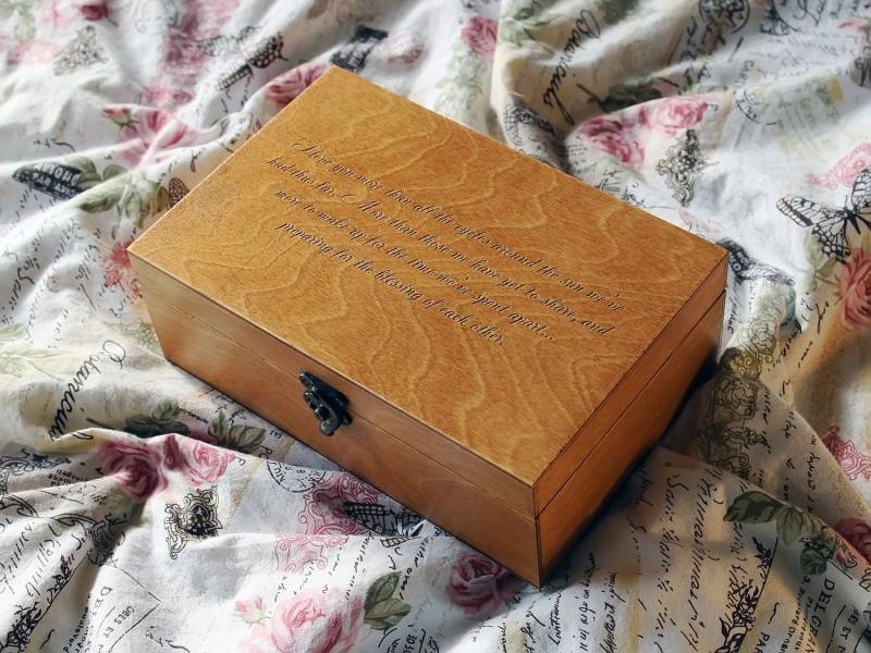 Benutzerdefinierte Zitat Holzkiste, Memory-Box, Gravierte Zitat-Box, Benutzerdefinierte Schmuck-Box, Andenken-Box, Treasury-Box von YouCanMAKEitPERSONAL