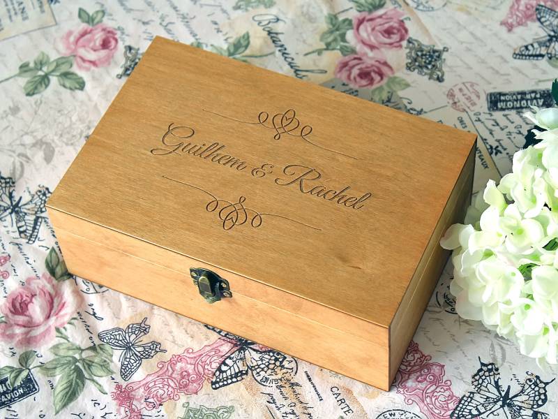 Personalisierte Andenken-Box Für Ein Paar, Benutzerdefinierte Memory-Box, Gravierte Schmuck-Box von YouCanMAKEitPERSONAL