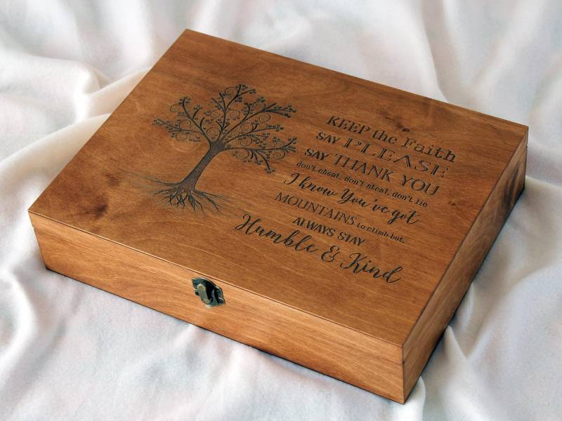 Personalisierte Erinnerungsbox, Andenkenbox, Benutzerdefiniertes Zitat Individuell Gravierte Box, Personalisierte Geschenk Für Ihn von YouCanMAKEitPERSONAL
