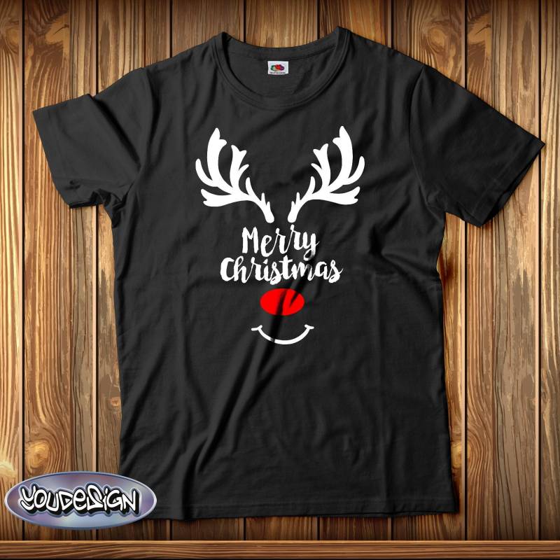 Merry Christmas Shirt Weihnachts T-Shirt Rudi Rentier Merry Christmas Shirt Weihnachts T-Shirt Rudi Rentier von YouDesign24