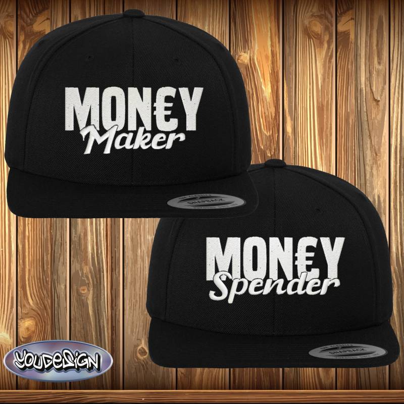 Money Maker Spender Snapback Partner Cap Couple von YouDesign24