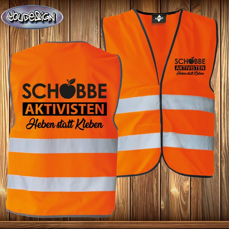 Schobbe Aktivisten Kostüm Karneval Fasching Verkleidung Sicherheitsweste Security Warnweste Apfelwein Frankfurt Hessen von YouDesign24