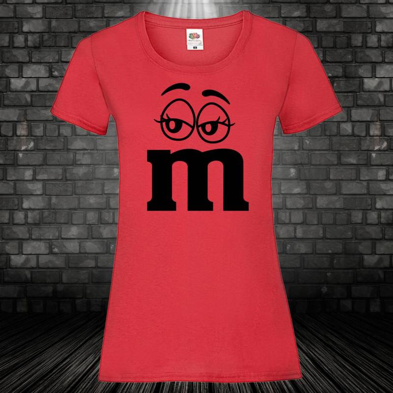 T-Shirt Damen M Und Schokolinse Kostüm Karneval Fasching Gruppenkostüm Verkleidung von YouDesign24