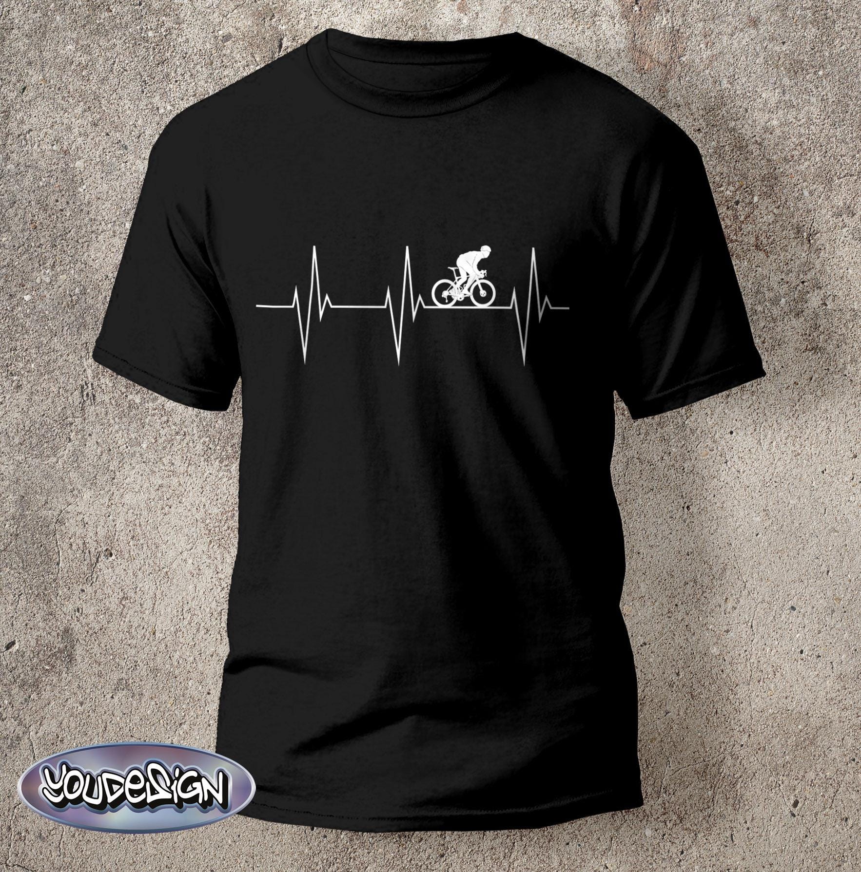 T-Shirt Herzschlag Heartbeat Fahrrad Rad Rennrad Ekg Bike Herren S-5xl von YouDesign24