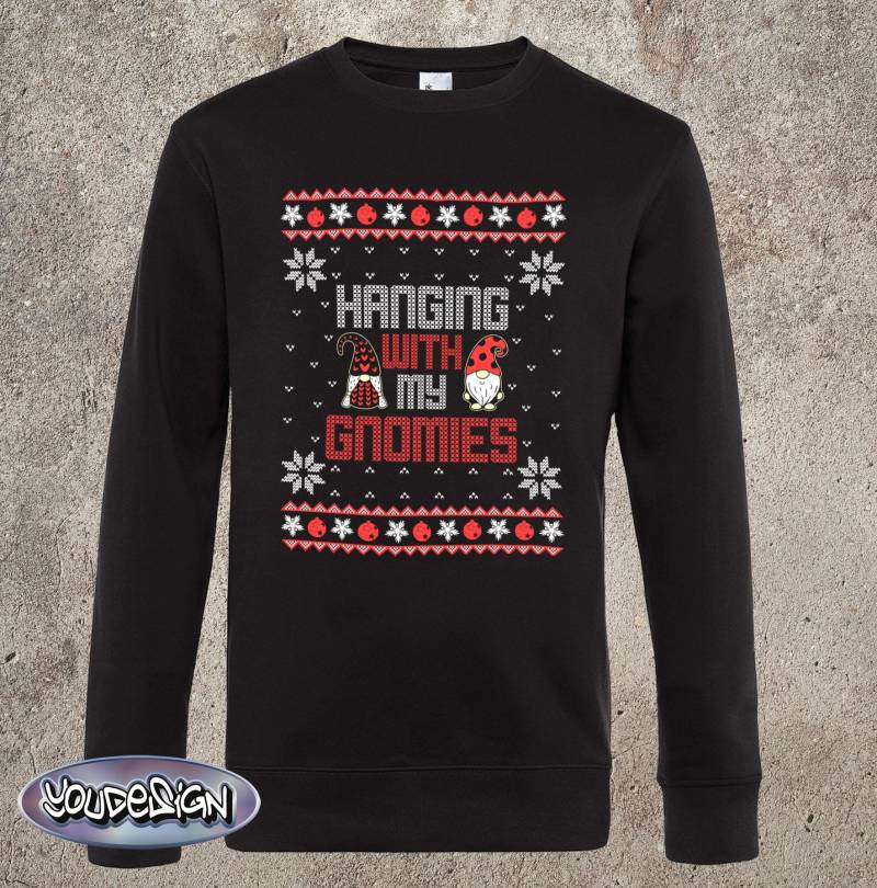 Ugly Christmas Crew Neck Weihnachts T-Shirt Gnomies Männer Sweatshirt Sweater von YouDesign24