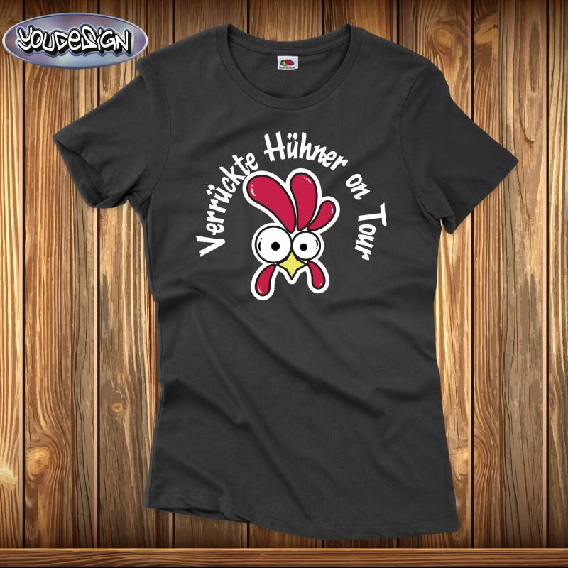 Verrückte Hühner On Tour Shirt Party T-Shirt Mallorca Fun Spaß Damen Jga Xs-5Xl von YouDesign24