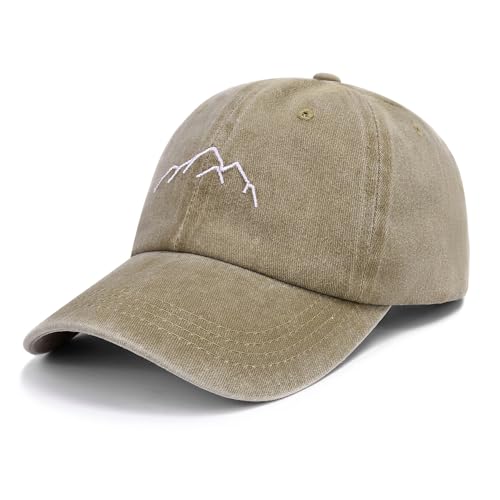YouGa Baseballkappe für Herren – Vintage Gewaschene Dad Kappen, Verstellbare Baumwollkappe in Grün YouGa Baseballkappe für Herren – Vintage Gewaschene Dad Kappen, Verstellbare Baumwollkappe in Grün von YouGa