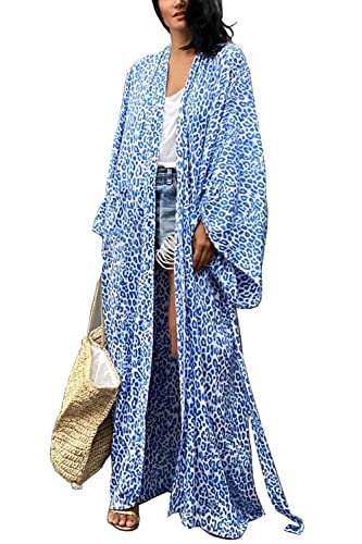 YouKD Böhmisches langes Cardigan Kleid für Damen große Kimono Strand Badeanzug Cover Up Kleider von YouKD