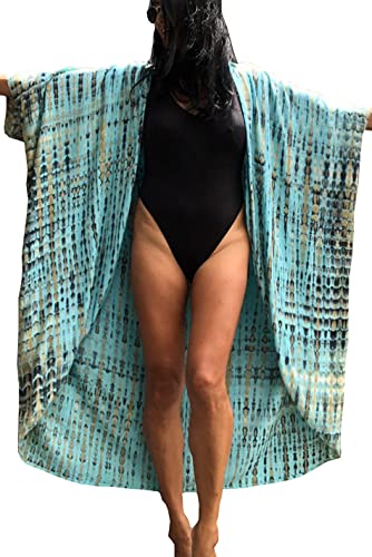 YouKD Bohemian Kimono Langarm Strickjacke Strand Badeanzug Cover Up Maxikleid für Frauen von YouKD