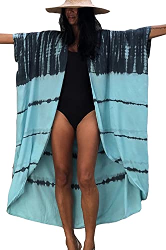 YouKD Bohemian Kimono Langarm Strickjacke Strand Badeanzug Cover Up Maxikleid für Frauen von YouKD