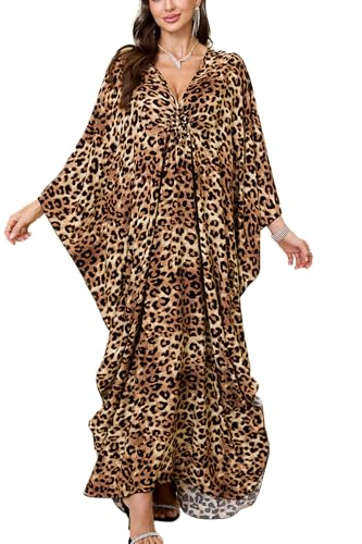 YouKD Cardigan mit Blumenmuster lockerer Kimono Boho Strand Bikini Cover Up Kleid Übergröße Loungewear für Damen von YouKD