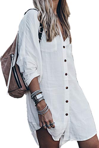YouKD Damen Bohemian Cardigan Strand Cover Tops Sommer Strand Kleid von YouKD