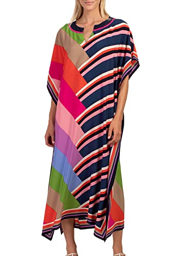 YouKD Damen Einfarbiges langes Kaftan Maxikleid Übergröße Homewear Bikini Strand Vertuschung Roben von YouKD