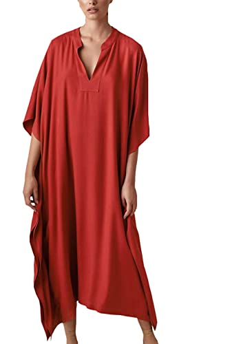 YouKD Damen Langer Kaftan Bohemian Strand Badeanzug Cover Up Kleid Plus Size Robe von YouKD