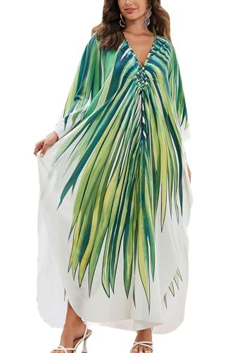 YouKD Damen große Kaftan Roben Boho Beach Cover Up Kleid Geräumiger Poncho Einheitsgröße von YouKD