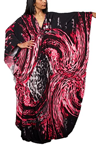 YouKD Sommer Kaftan mit Blumenmuster Boho Strand Bikini Cover Up Kleid Übergröße Robe für Frauen von YouKD