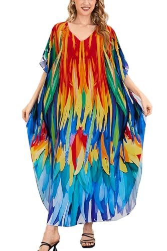YouKD Sommer Long Kaftan Bohemian Loungewear Strandbadeanzug Aufdecken Maxikleid für Damen von YouKD