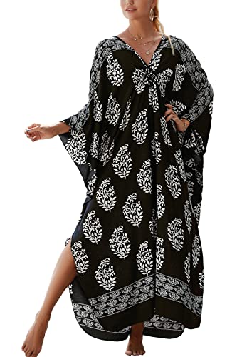 YouKD Sommer Loose Caftan Bohemian Beach Bikini Cover Up Kleid Plus Size Robe für Frauen von YouKD