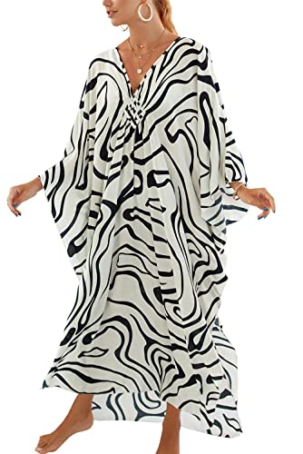 YouKD Sommer Loose Caftan Bohemian Beach Bikini Cover Up Kleid Plus Size Robe für Frauen von YouKD