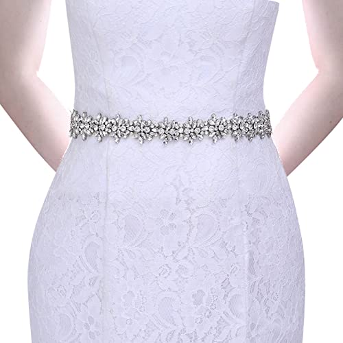 YouLaPan Strass Braut Schärpe Satin Hochzeit Gürtel Diamanten Braut Gürtel Kristall für Party Brautjungfernkleider von YouLaPan