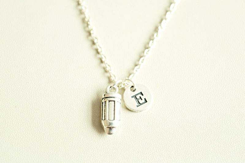 Bleistift Halskette, Geschenk, Schmuck, Lehrer Abschluss Schriftsteller Geschenke Für Schriftsteller, Autor, Buch, Geek, Nerd von YouLoveYouShop