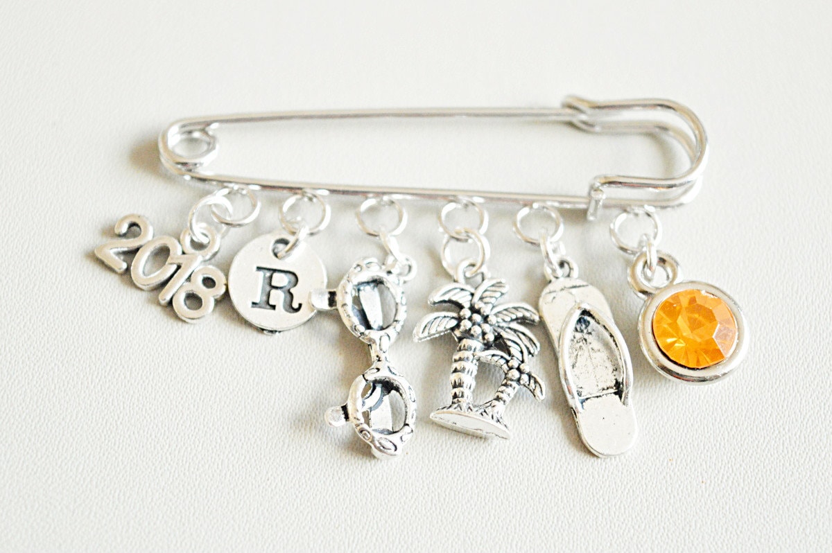 Charm Brosche, Brosche Anstecknadel Silber, Urlaub Geschenk, Reise Geschenk Für Sie, Ruhestand von YouLoveYouShop