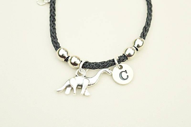 Dinosaurier Geschenk, Armband, Initial Bettelarmband, Schmuck, Dino Charm, Liebhaber, Bester Freund von YouLoveYouShop