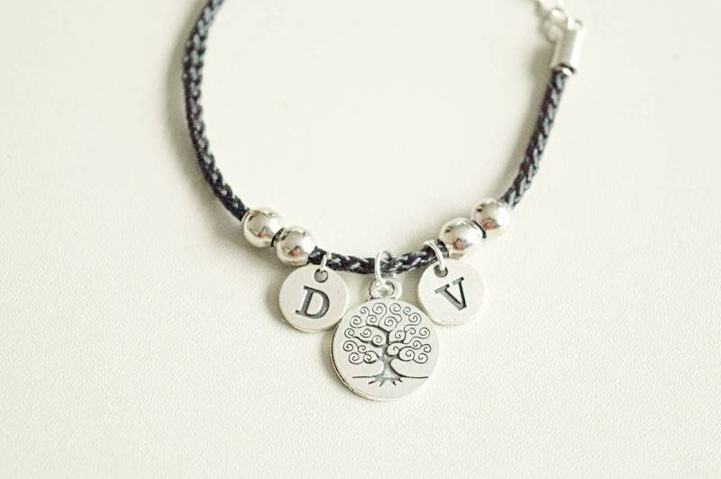 Familienbaum Armband, Lebensbaum Armreif, Personalisiertes Charm Familiengeschenk, Geburtsstein von YouLoveYouShop