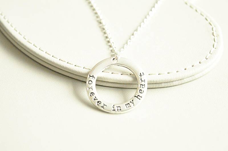Fehlgeburt Halskette, Für Immer in Meinem Herzen, Charm Silber, Erinnerung Rip Mitgefühl Geschenk, Schmuck Geschenk von YouLoveYouShop