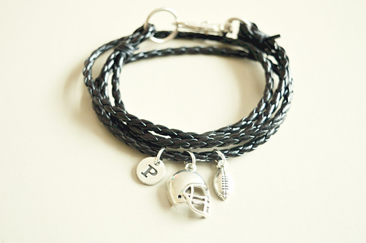 Football Geschenk, Armband, Helm Visor Charm, Footballer, American Football, Bruder, Sohn von YouLoveYouShop