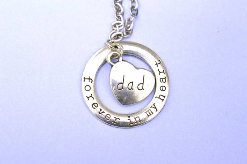 Forever in My Heart Papa Vater Mutter Mama Oma Opa Halskette, Erinnerungsschmuck, Erinnerungsgeschenk, Fernstrecke, Tochter Sohn von YouLoveYouShop