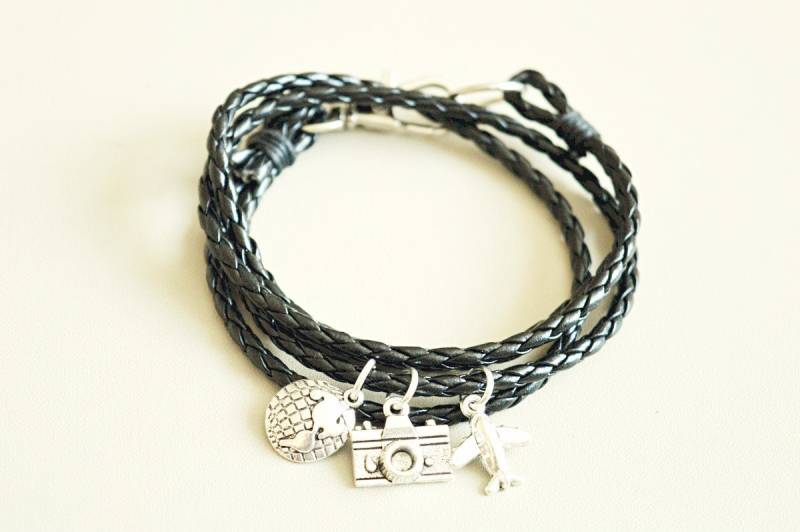 Freundschaftsarmband, Freund Weihnachtsgeschenk, Pilot Geschenk, Reisearmband, Fotograf, Weltreise, Tourist, Reisebüro von YouLoveYouShop