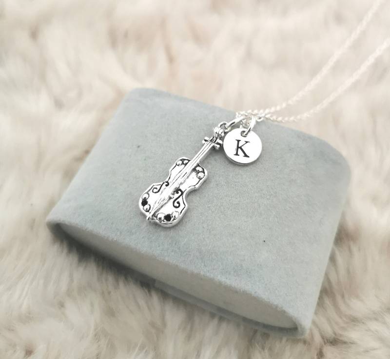 Geige Halskette, Geschenk, Schmuck, Geschenk Für Geiger, Cello Musik, Personalisiert, Geiger von YouLoveYouShop