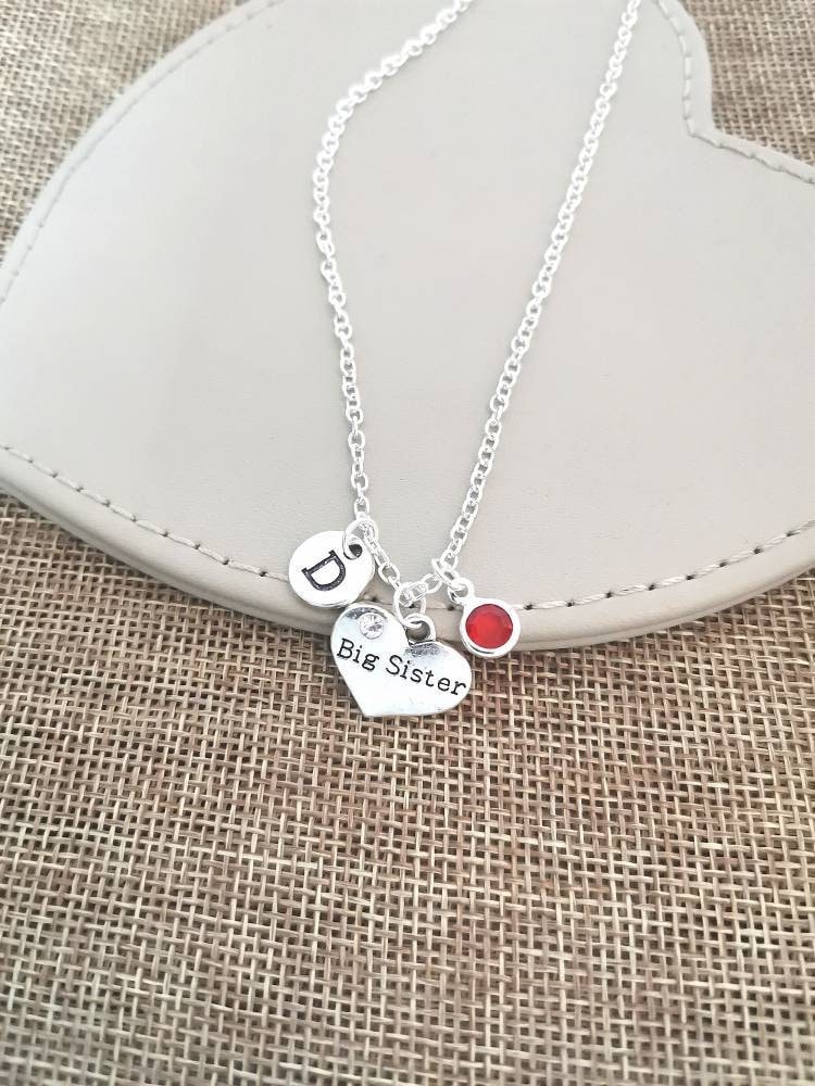 Große Schwester Geschenk, Halskette, Anhänger, Charm, Sis, Lil Personalisierte Geschenk von YouLoveYouShop