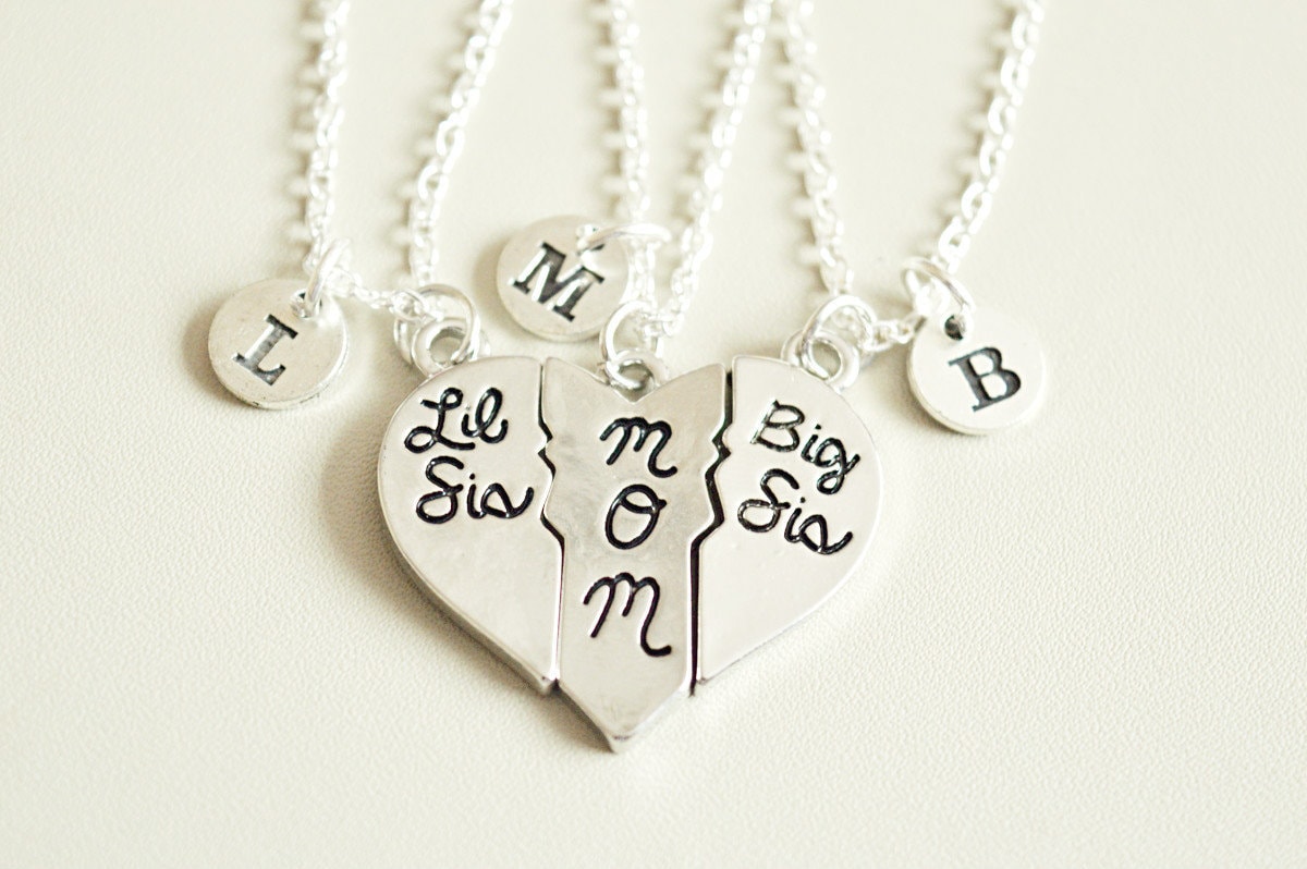 Große Sis Lil Schwester, Puzzle Herz, Schwester Kleine Mama, Familiengeschenk, Drei Personalisierte Geschenk, Weihnachtsgeschenk, Herz von YouLoveYouShop