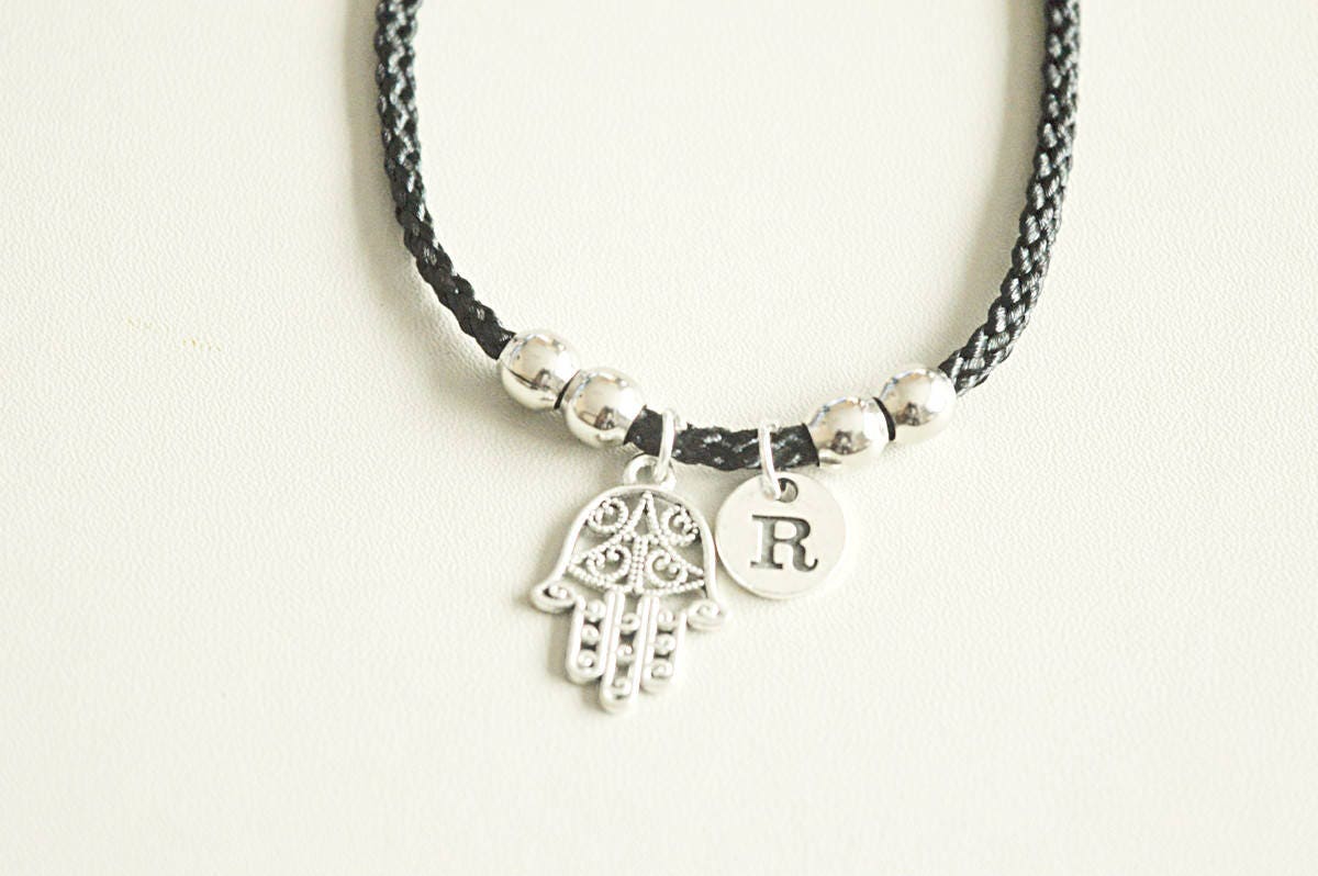 Hamsa Armband, Armreif, Hand Amulett Geschenk, Geschenke, Hamza Schmuck, Palme, Böser Blick, Charm von YouLoveYouShop
