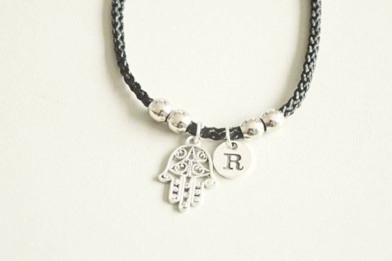 Hamsa Armband, Armreif, Hand Amulett Geschenk, Geschenke, Hamza Schmuck, Palme, Böser Blick, Charm von YouLoveYouShop