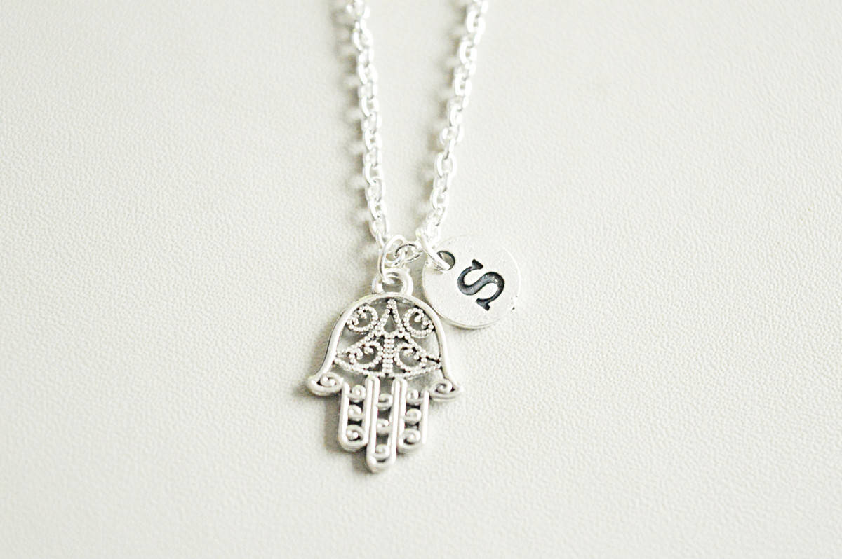 Hamsa Halskette, Geschenk, Hand Schmuck, Amulett Geschenke, Hamza Palme, Böser Blick, Charm von YouLoveYouShop