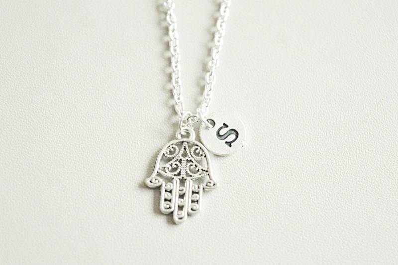 Hamsa Halskette, Geschenk, Hand Schmuck, Amulett Geschenke, Hamza Palme, Böser Blick, Charm von YouLoveYouShop