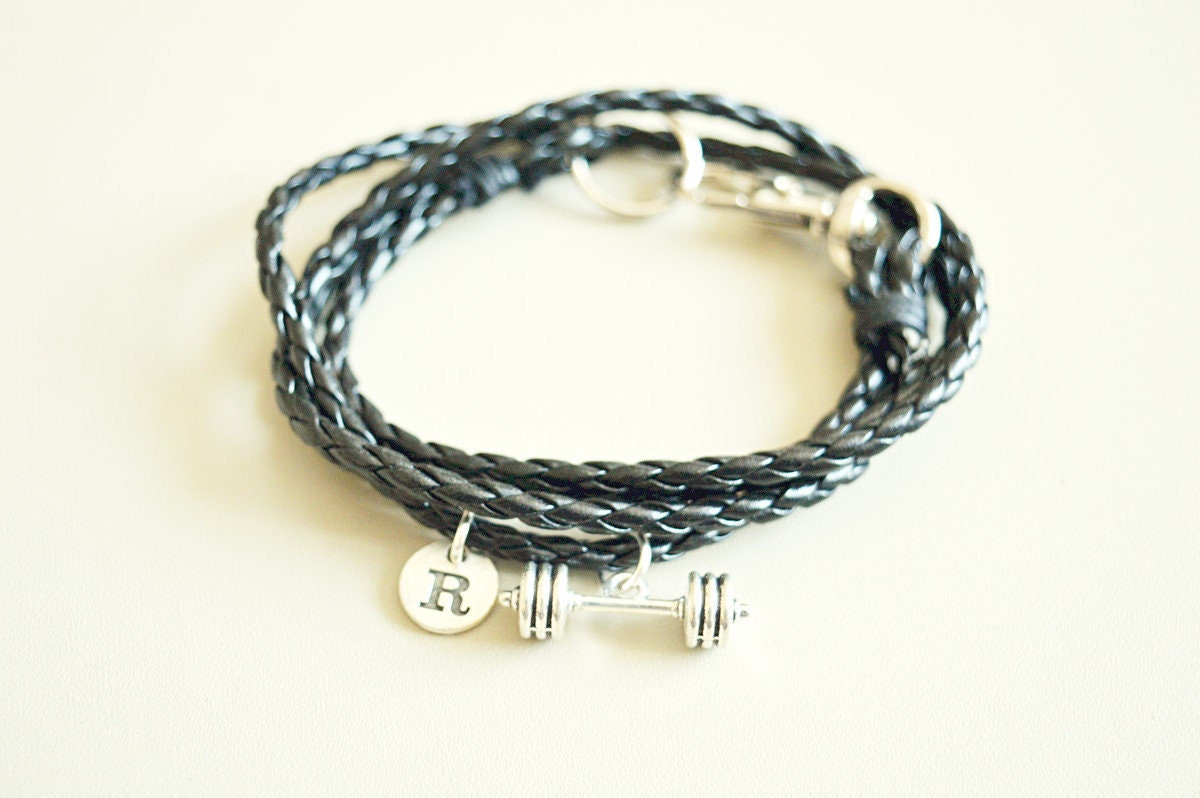 Hantel Armband, Langhantel Fitness Workout Geschenk, Gym Schmuck, Bodybuilder, Gym Buddy, Trainer von YouLoveYouShop