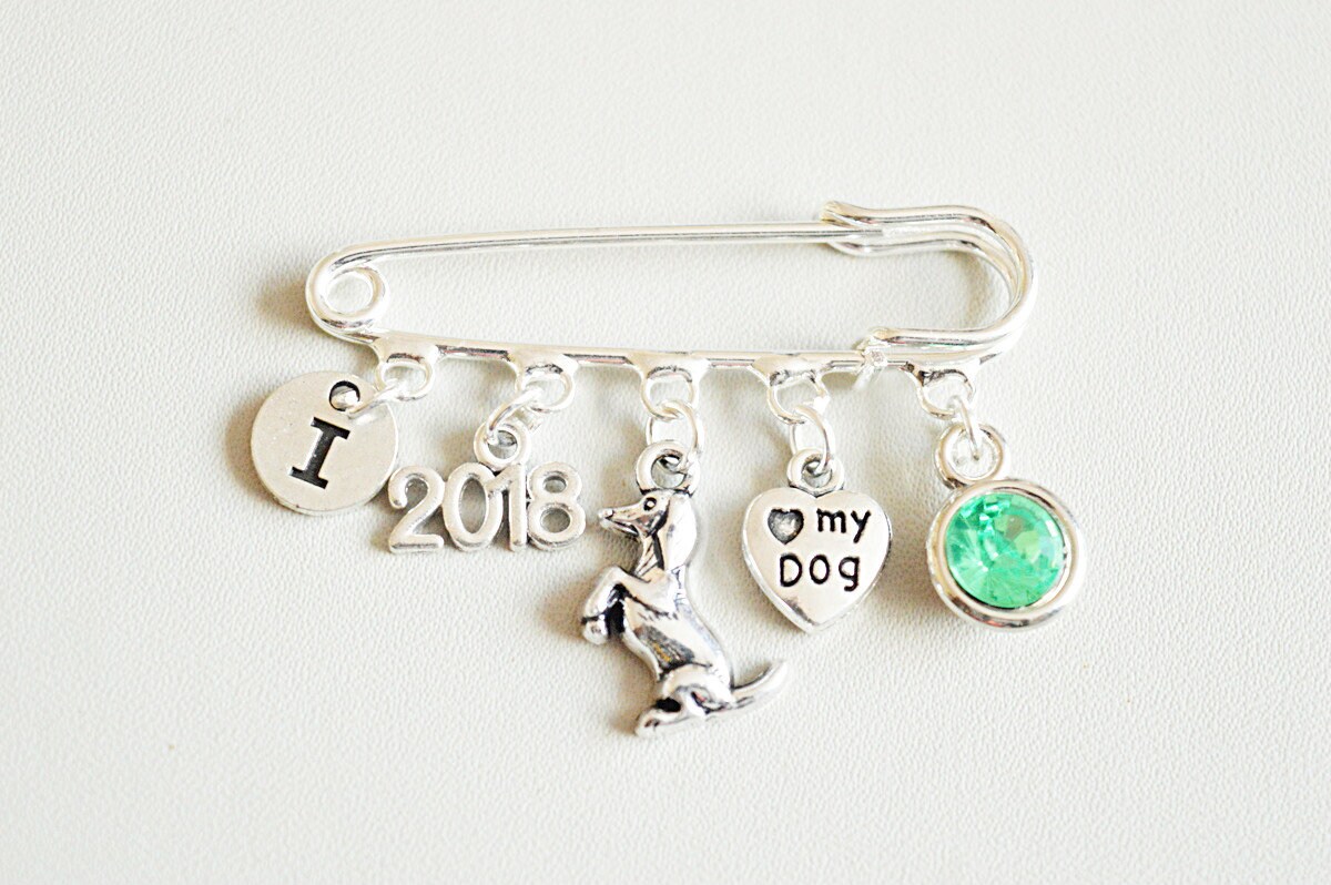 Hundeanhänger Brosche, Hundeliebhaber Geschenk, Schmuck, Baby Personalisiertes Ich Liebe Meinen Hund, Hundeandenken von YouLoveYouShop