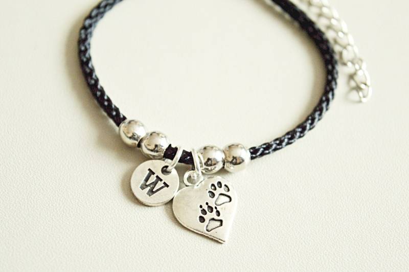 Hundepfote Armband, Geschenk, Personalisierte Hundegeschenke, Pfotenarmband, Pfotenabdruck Hundeanhänger von YouLoveYouShop