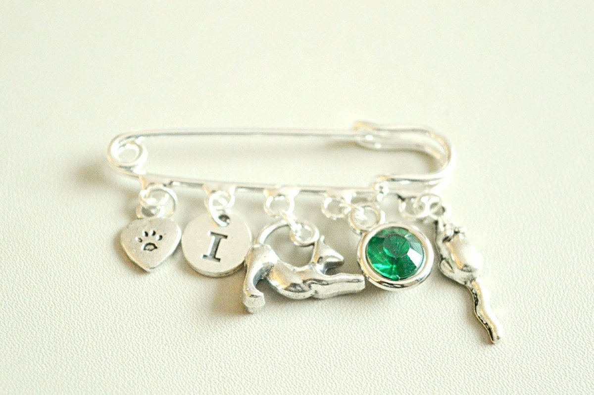 Katze Charm Brosche, Katzenliebhaber Geschenk, Schmuck, Und Maus Personalisiertes Katze, Haustier Verlust, Erinnerung, Katzen Charm von YouLoveYouShop