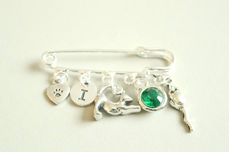 Katze Charm Brosche, Katzenliebhaber Geschenk, Schmuck, Und Maus Personalisiertes Katze, Haustier Verlust, Erinnerung, Katzen Charm von YouLoveYouShop